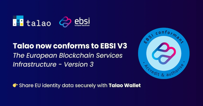 TALAO is now EBSI-V3 conformant